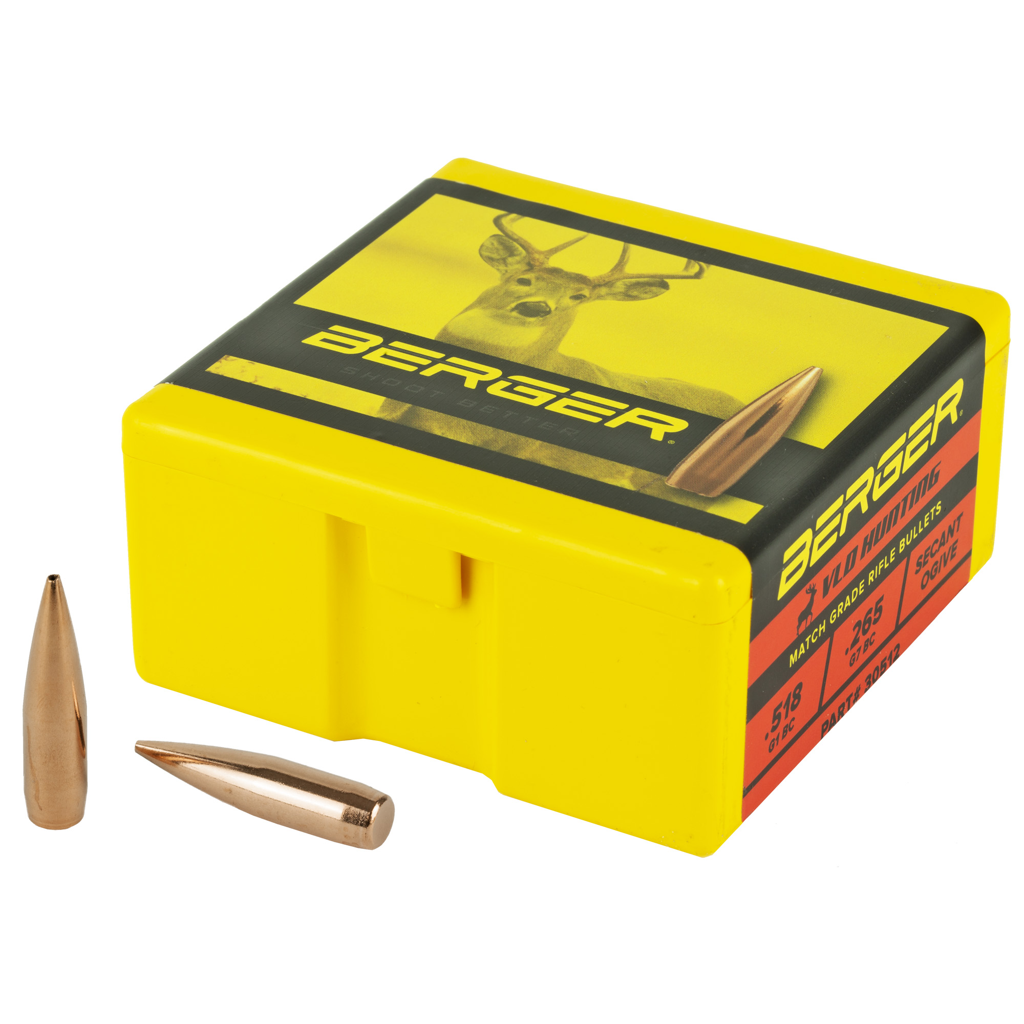 Berger Match Grade Hunting Bullets .30 cal .308" 175 gr VLD HUNTER 100/box