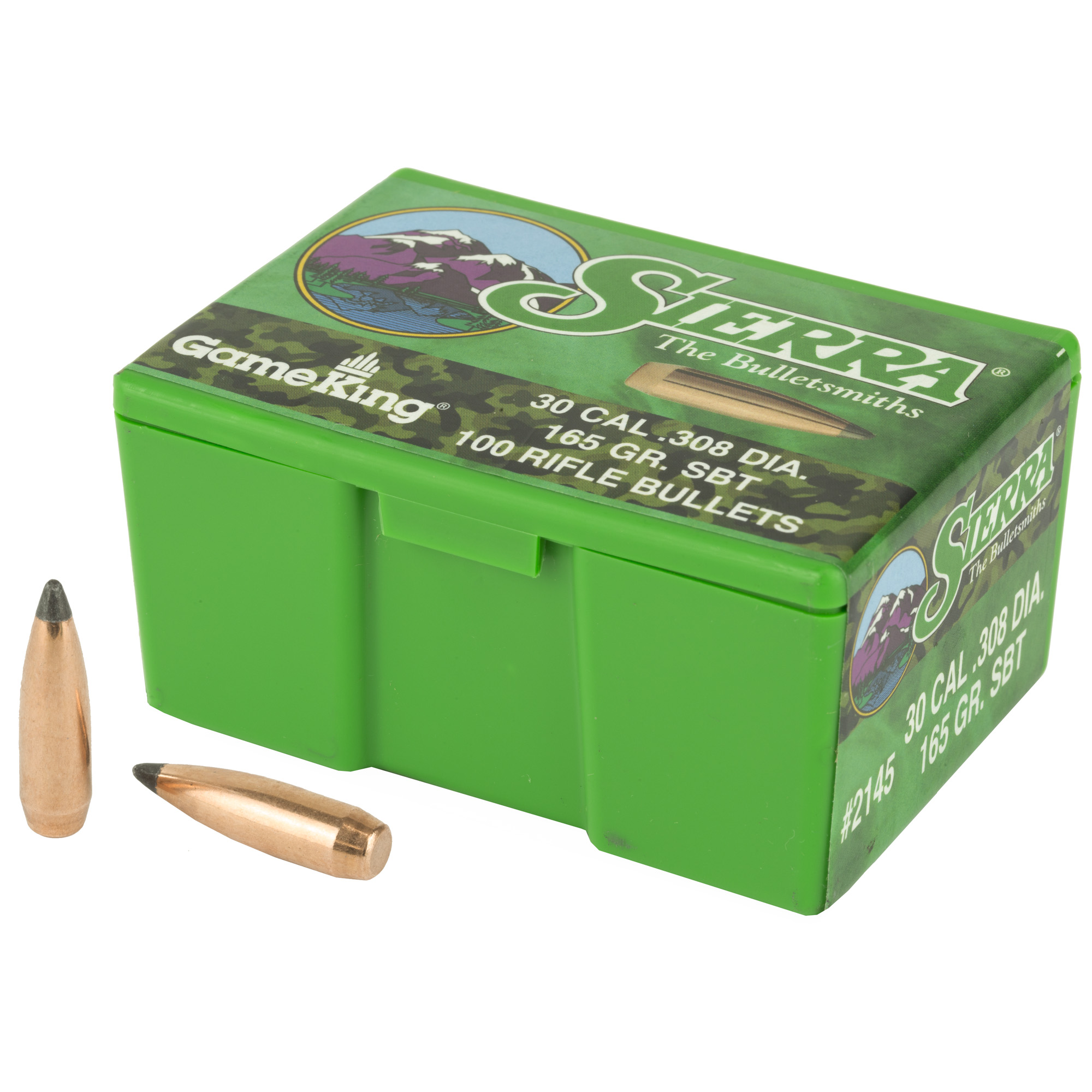 Sierra GameKing Rifle Bullets .30 cal .308" 165 gr SBT 100/ct