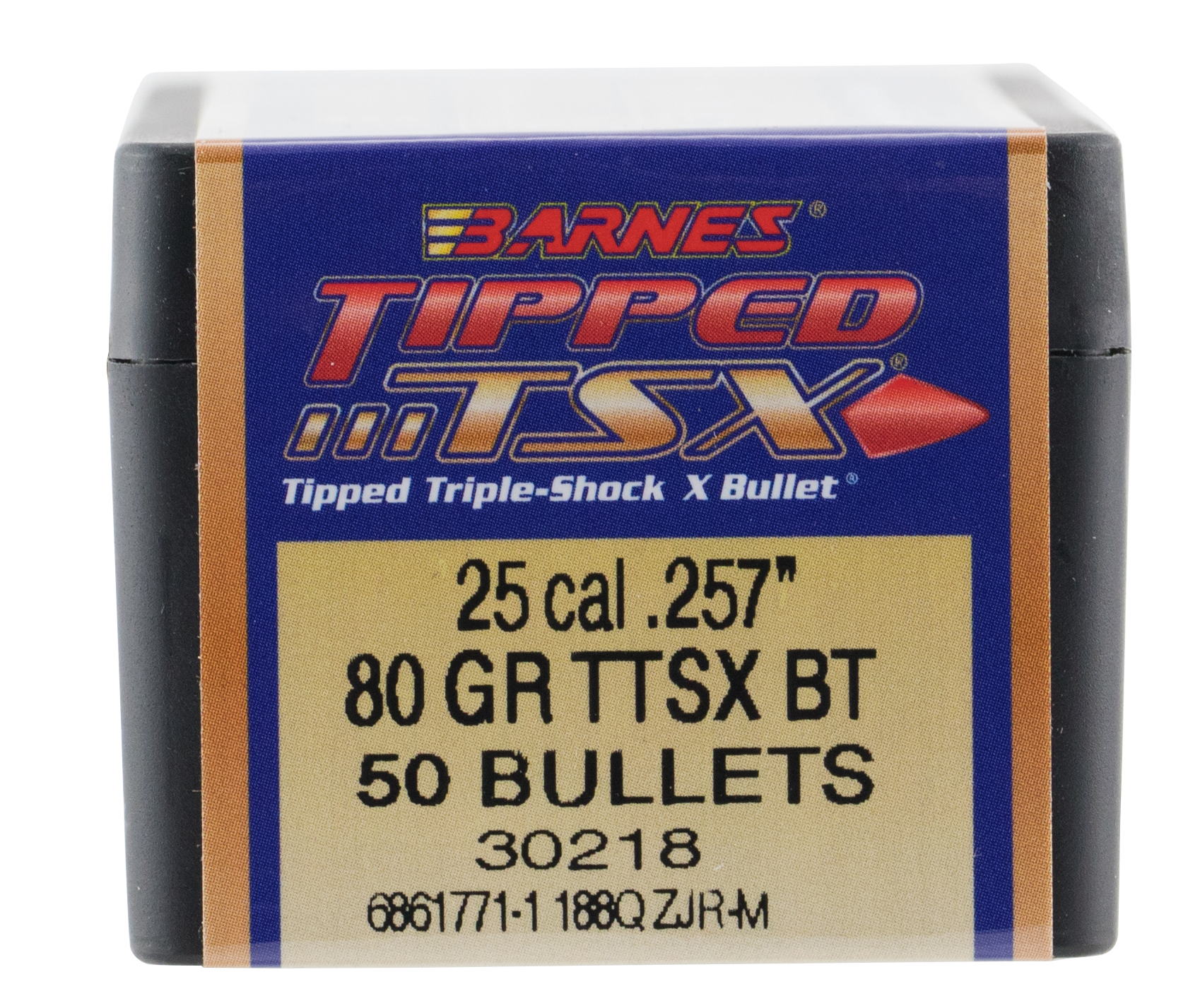 Barnes Tipped TSX (TTSX) Bullets .25 cal .257" 80 gr TTSXBT 50/ct