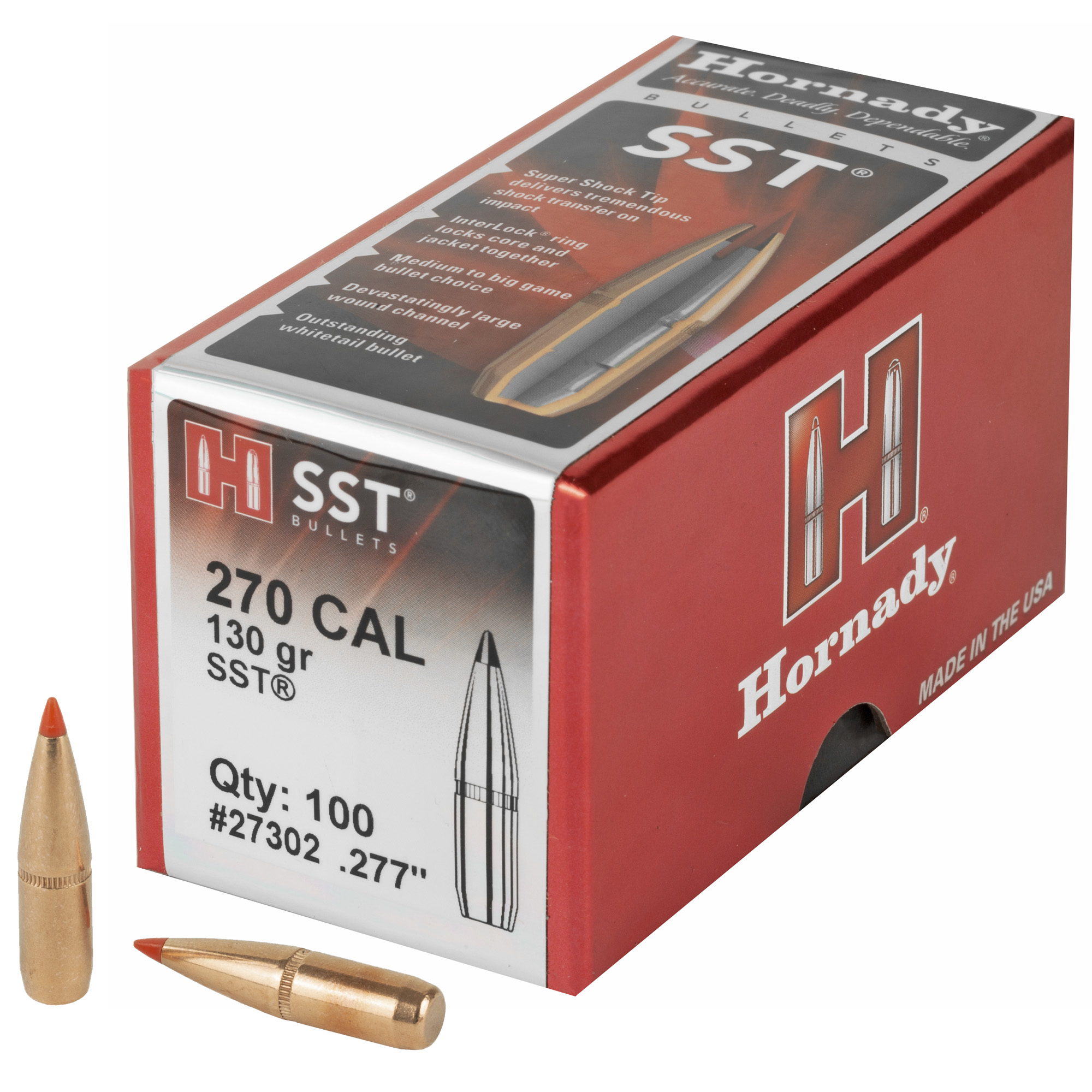 Hornady SST Bullets .270 cal .277" 130 gr SST 100/ct
