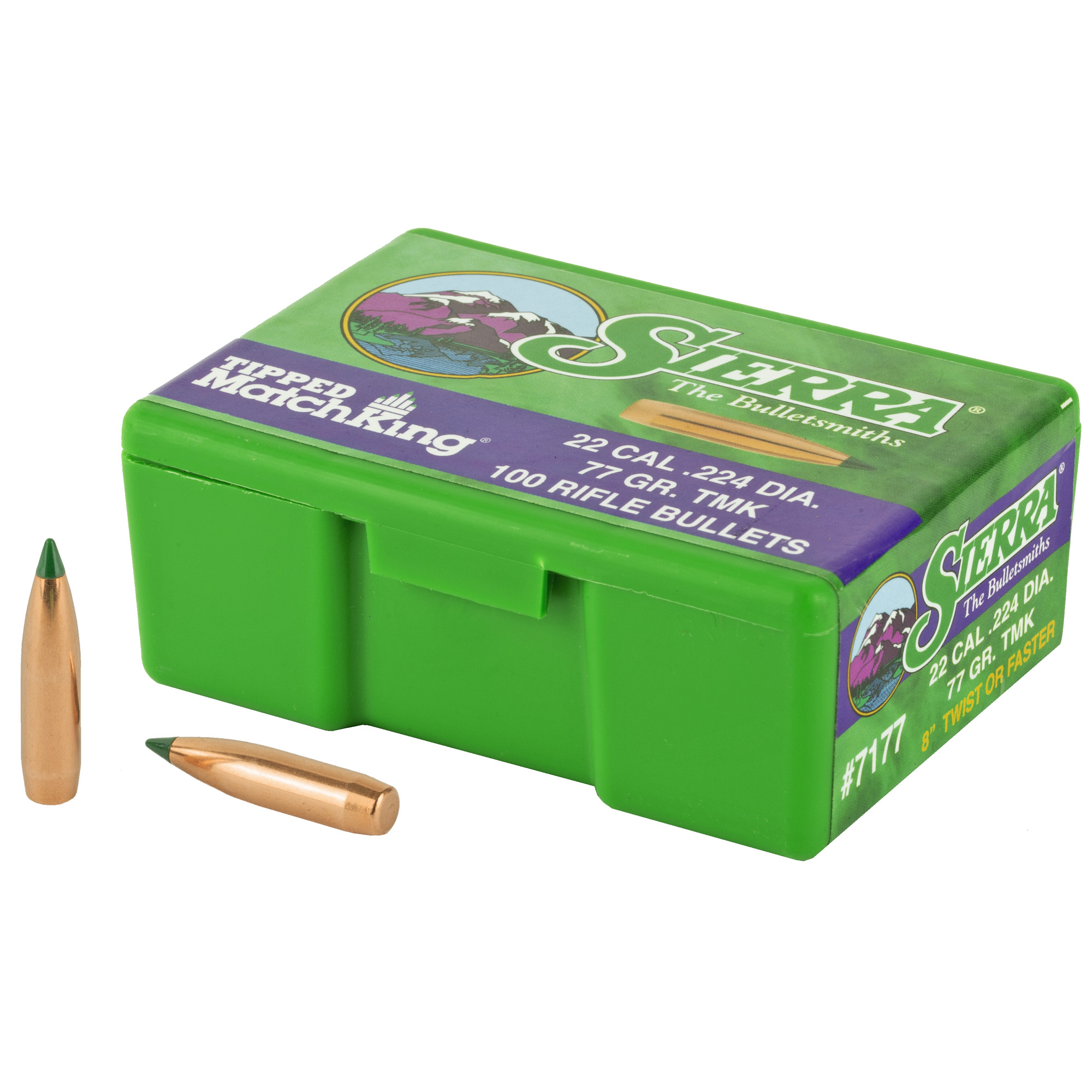 Sierra Tipped MatchKing .22 cal .224" 77 gr TMK MATCH 100/ct