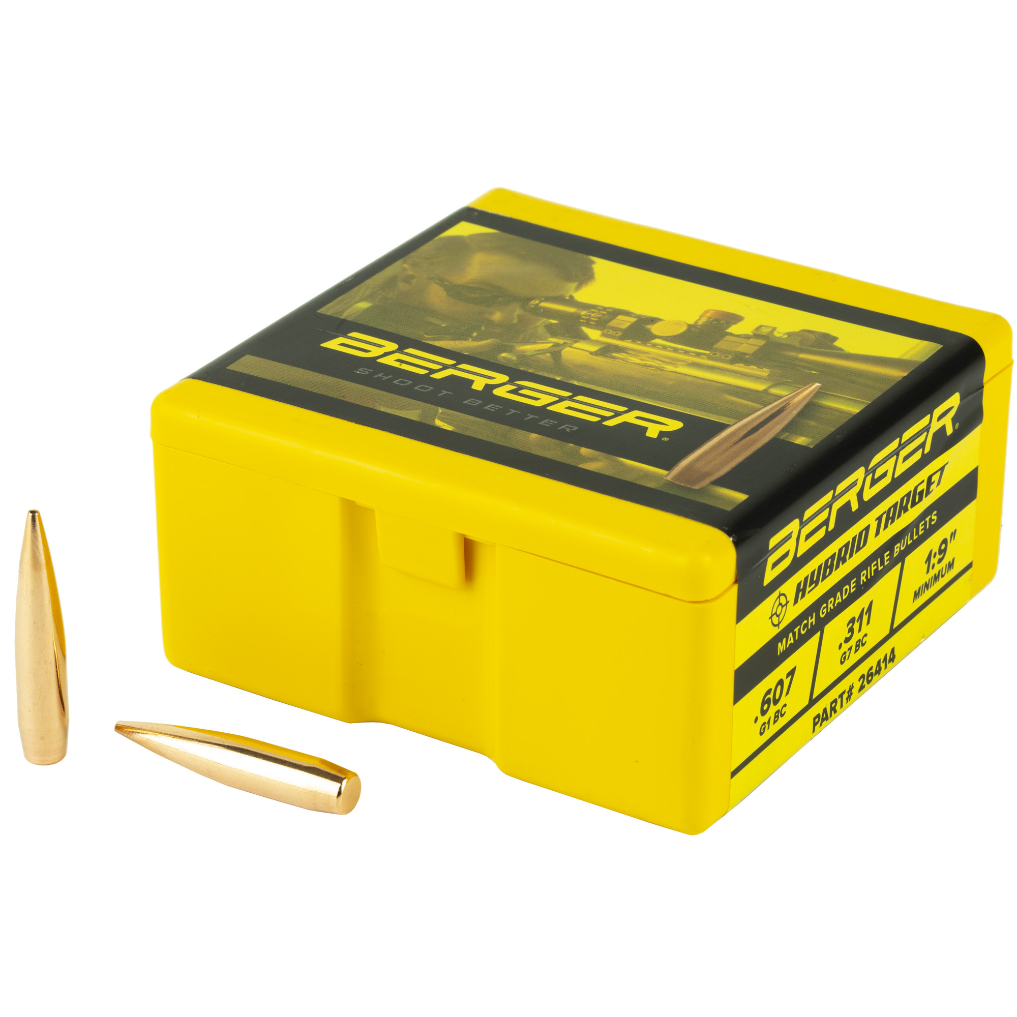 Berger Match Grade Target Bullets 6.5mm .264" 140 gr HYBRID TARGET 100/box
