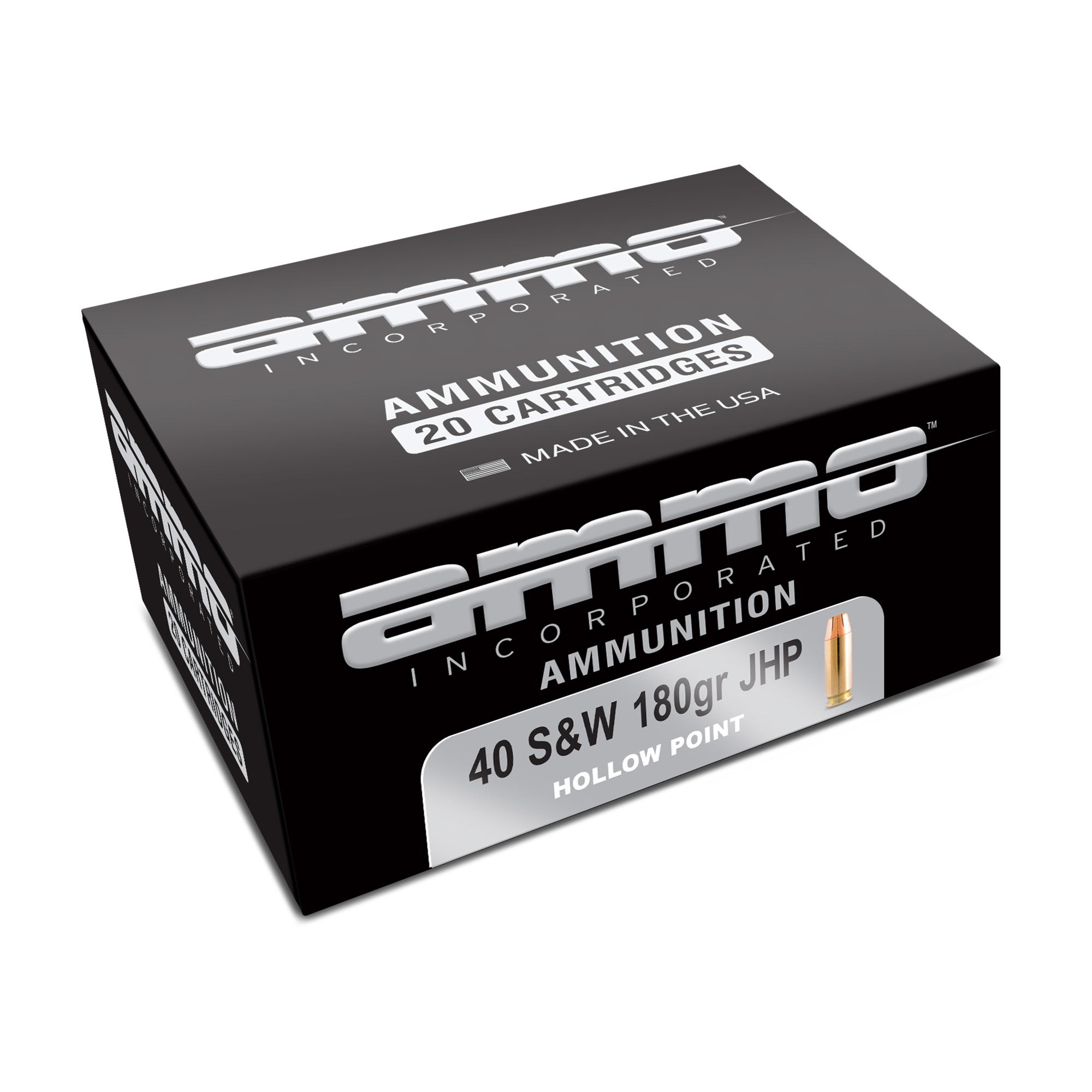 AMMO INC 40 S&W 180GR JHP 20/200