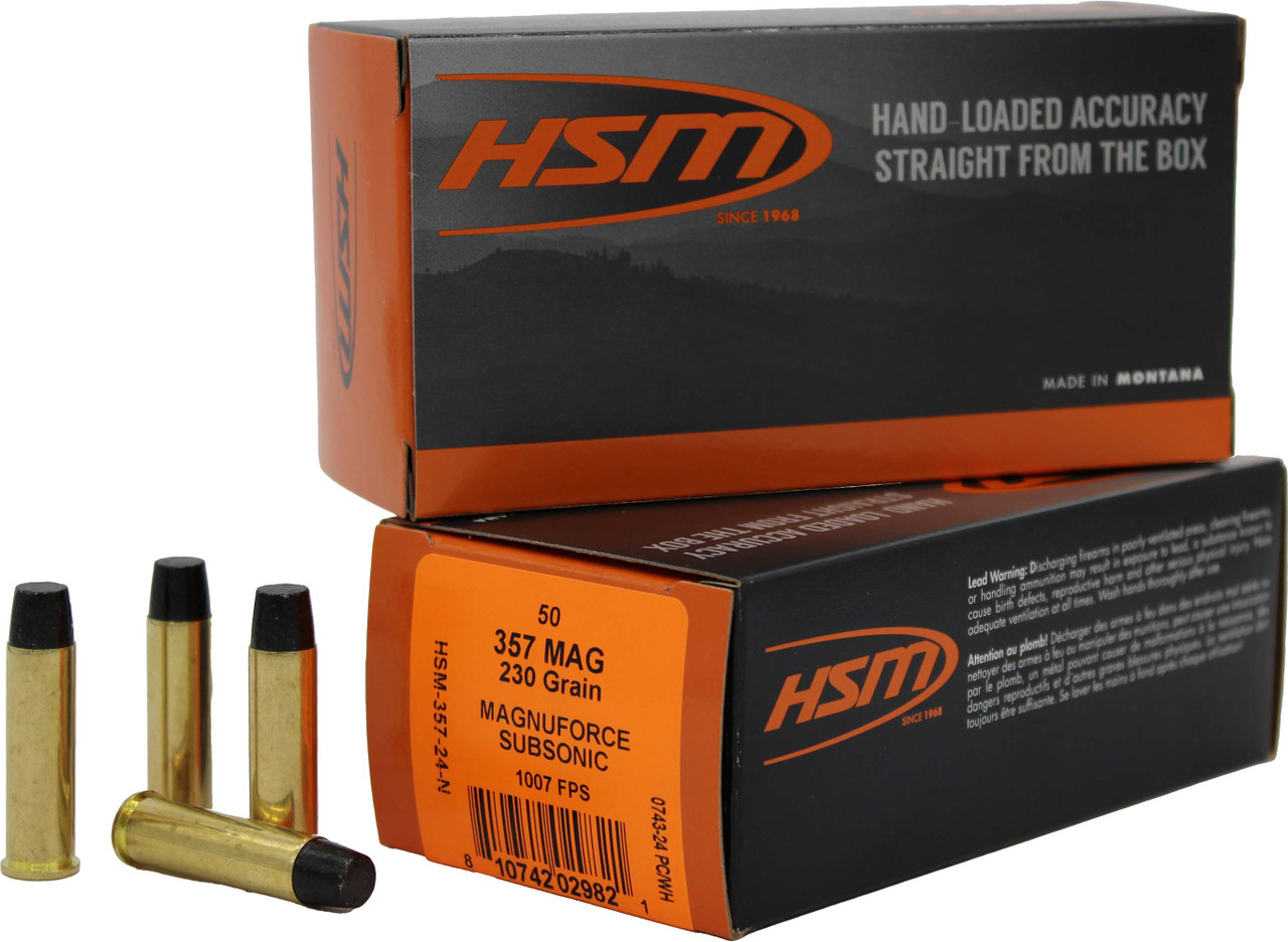 Hsm Subsonic Hi-Tek .357 Magnum Hard Cast Flat Nose 230 Grain 50 Rounds