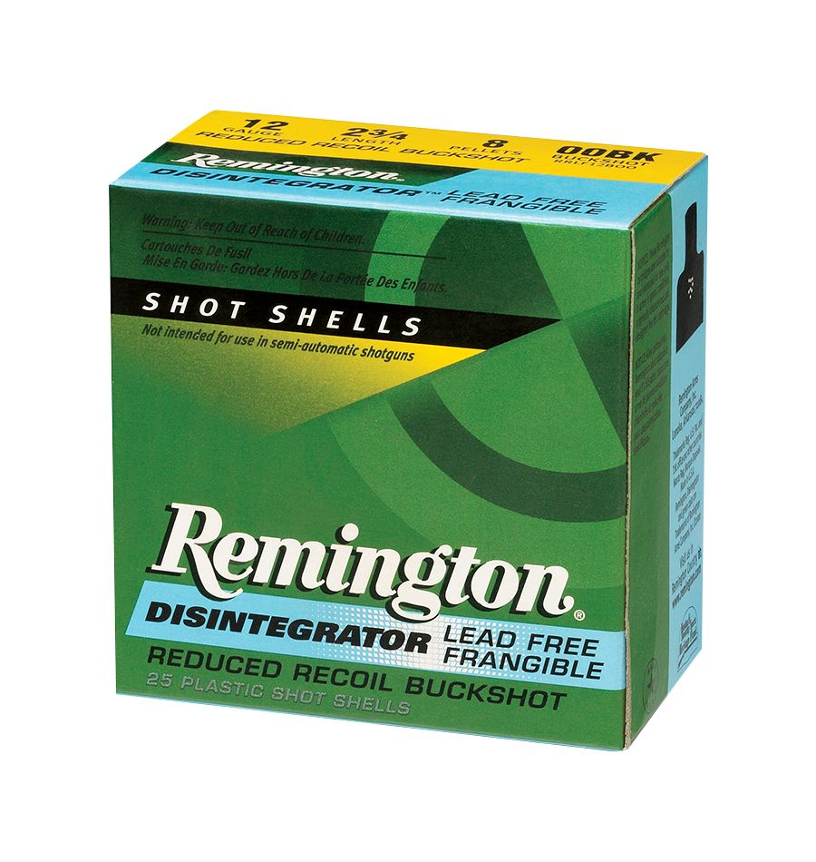 Remington Disintegrator 12 Gauge Lead Free Frangible 00 Buckshot 9 Pellets 5 Rounds