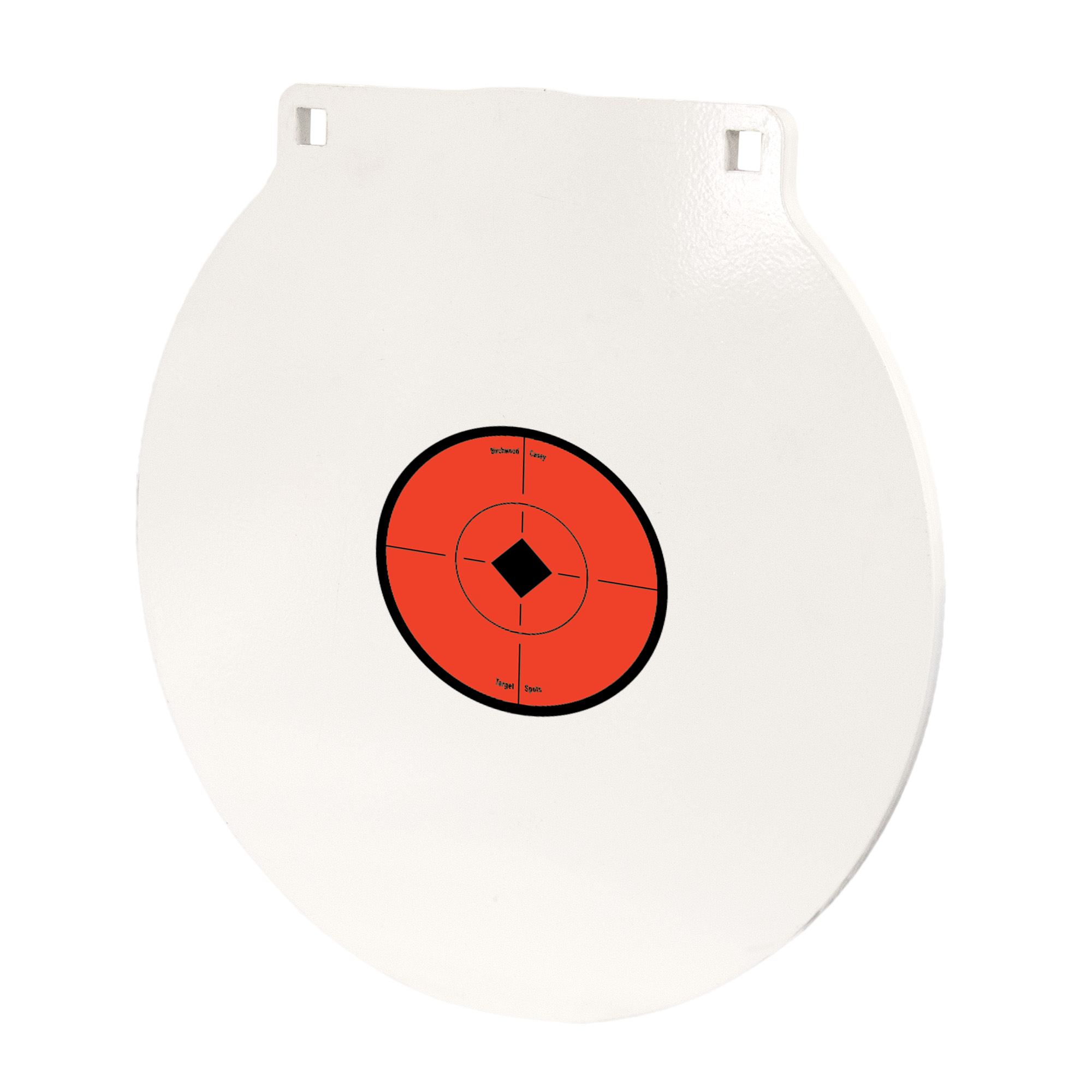 Birchwood Casey RND12 Round Steel Target Plate 12" Centerfire Rifle/Handgun Target Black/Red/White NM500 Steel Hanging