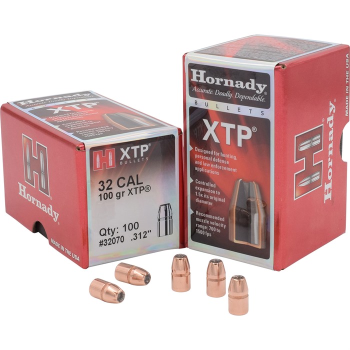 Hornady 32070 XTP  32 Cal .312 100 gr Hollow Point 100 Per Box/ 25 Case