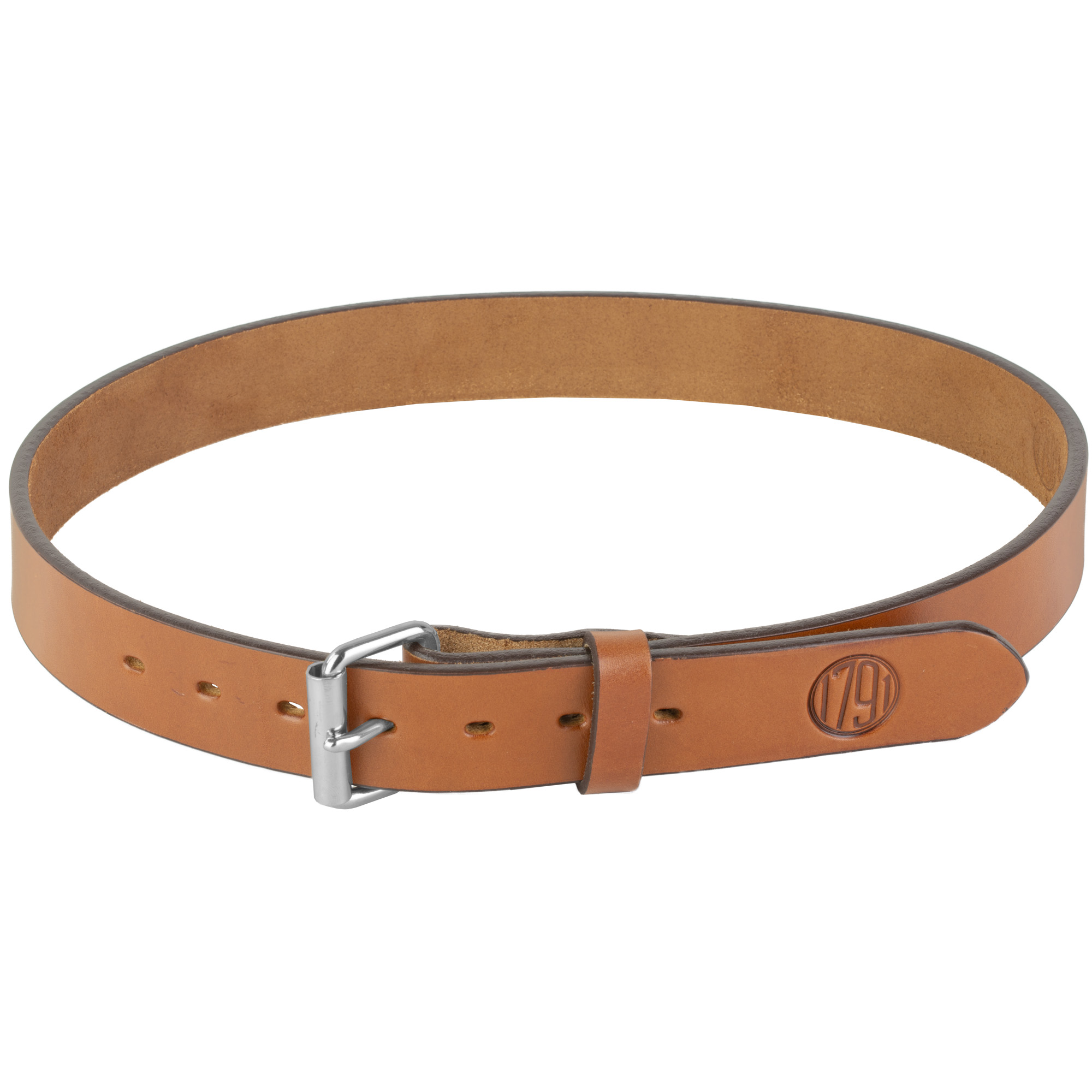 1791 Gunleather BLT013236CBRA 01 Gun Belt Classic Brown Leather 32/36 1.50" Wide Buckle Closure