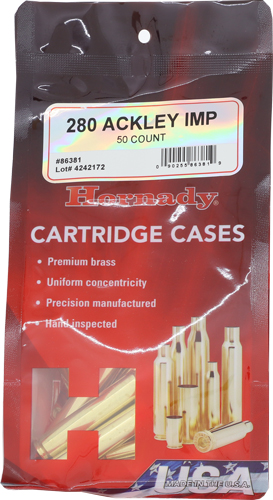 Hornady Rifle Cartridge Cases 280 Ackley Improved Unprimed 50 pk.