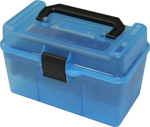 MTM Deluex H-50 Series Rifle Ammo Box Clear Blue