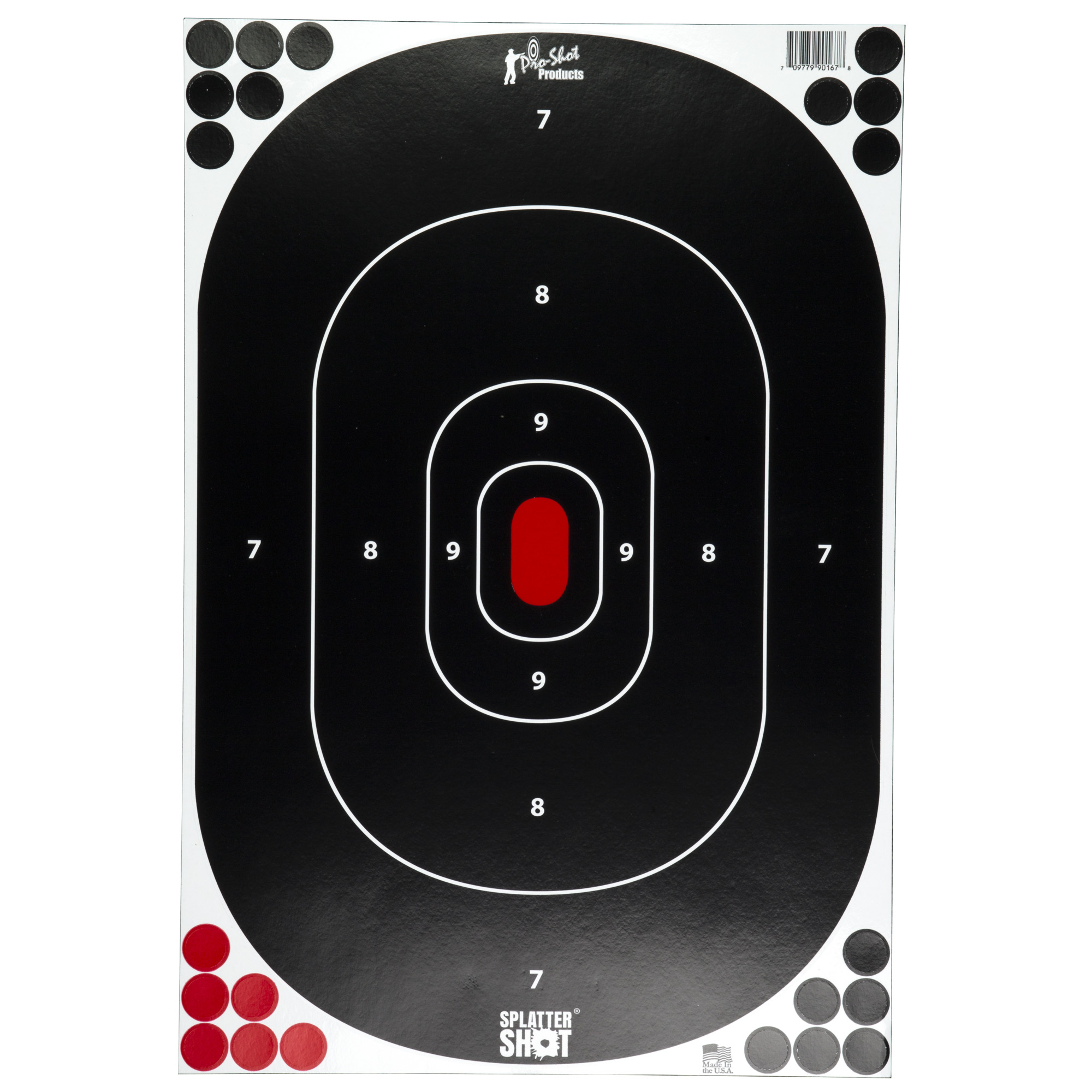 Pro-Shot SILHIN5PK SplatterShot  Self-Adhesive Paper Black/Red 12"x17" Silhouette 5 Pack