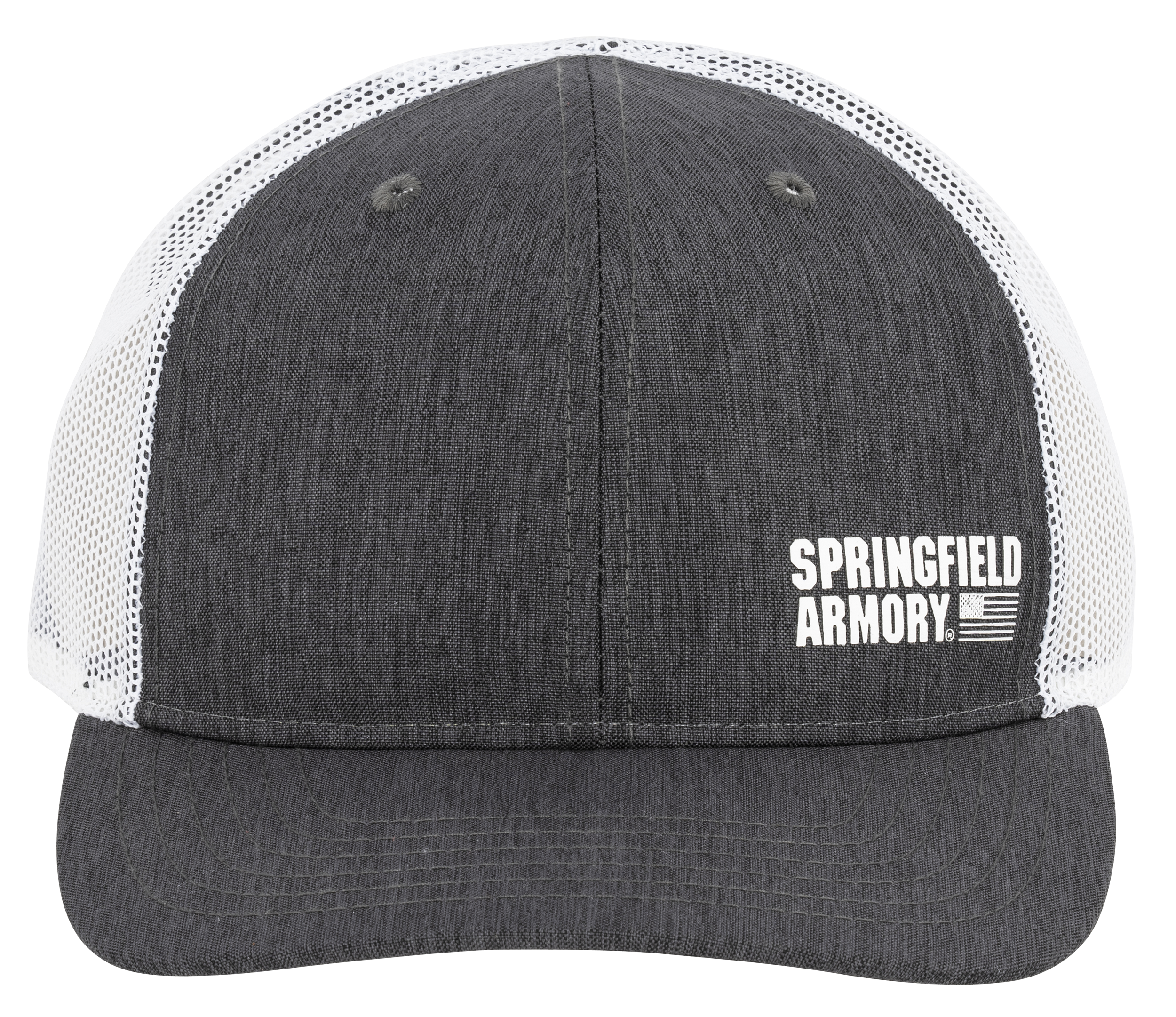 Springfield Armory GEP2382 Flag Trucker Hat Black/Gray Adjustable Snapback OSFA Structured