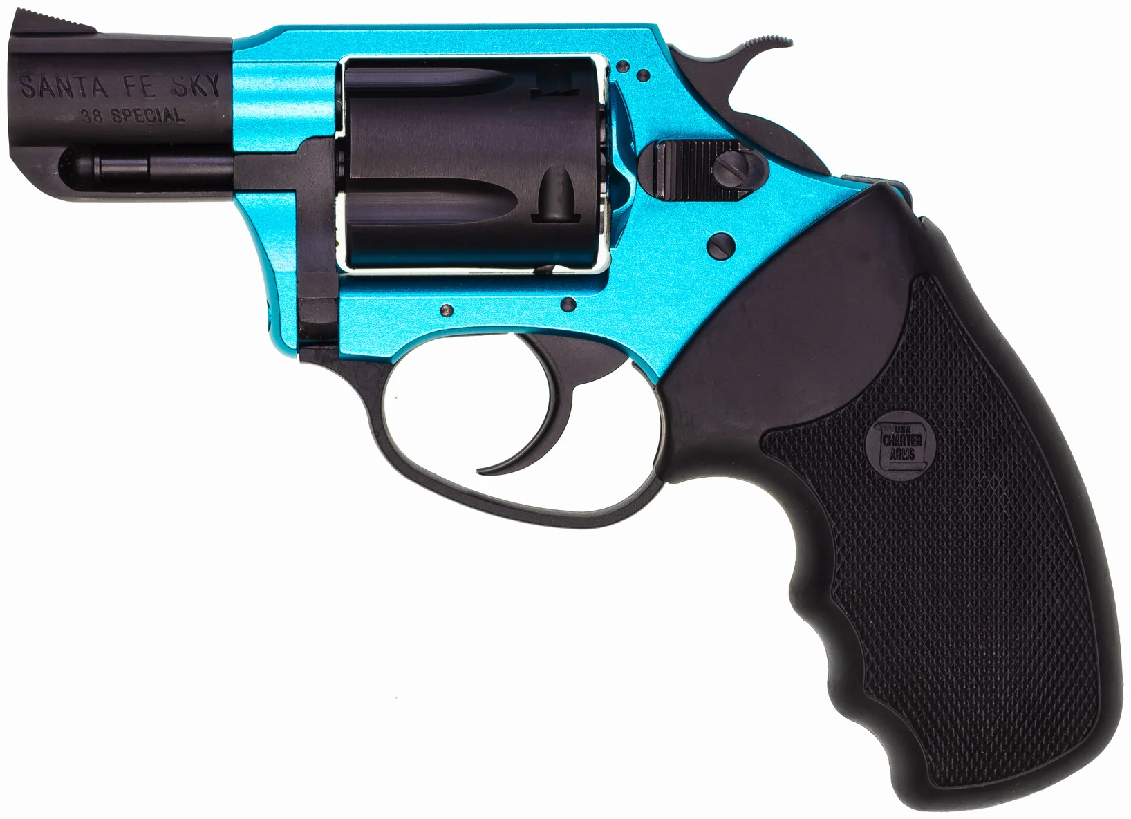 Charter Arms Ca Santa Fe Sky II .38 Special Turquoise & Black Revolver