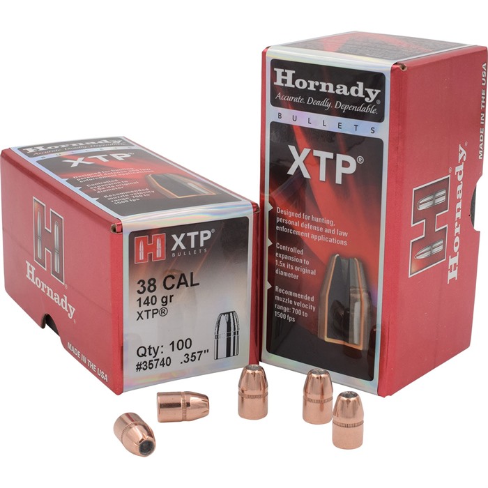 Hornady 35740 XTP  38 Cal .357 140 gr Hollow Point 100 Per Box/ 25 Case