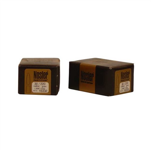 Nosler Partition Bullets .30 Cal. 220 gr. Spitzer Point 50 pk.