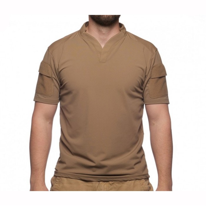 BOSS RUGBY SHIRT SHORT SLEEVE COYOTE BROWN MED