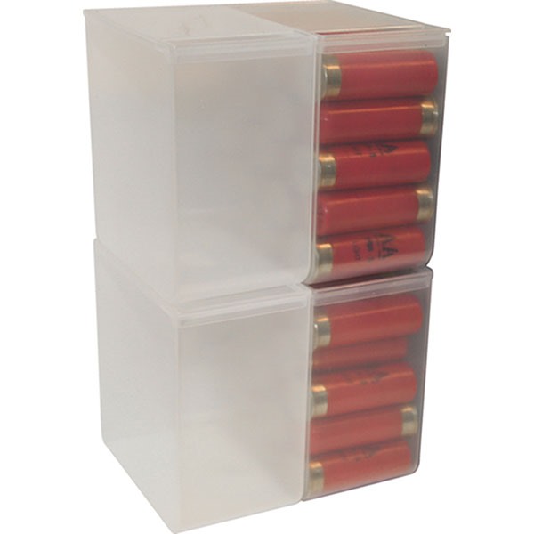 MTM Case-Gard SS2500 Shotshell Box  12 Gauge Clear Polypropylene 4 Pack