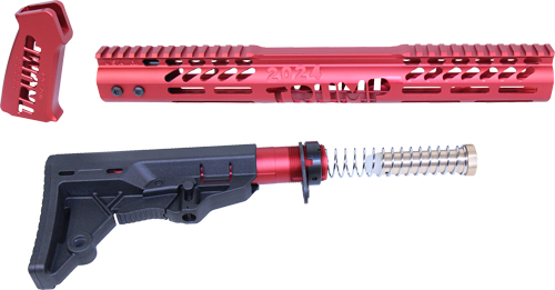 Guntec Usa Ar15 Trump Series Red Matte Poly Aluminum Accessory for Ar Builds