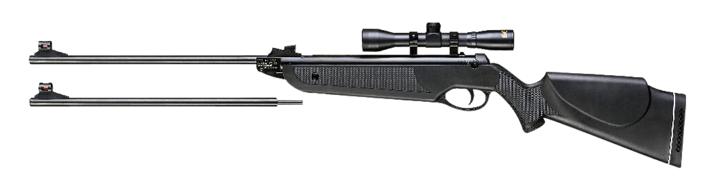 Beeman 1022 Black Club Combo Spring Piston 22 1rd Shot Black Black Receiver Black Scope 4x32mm