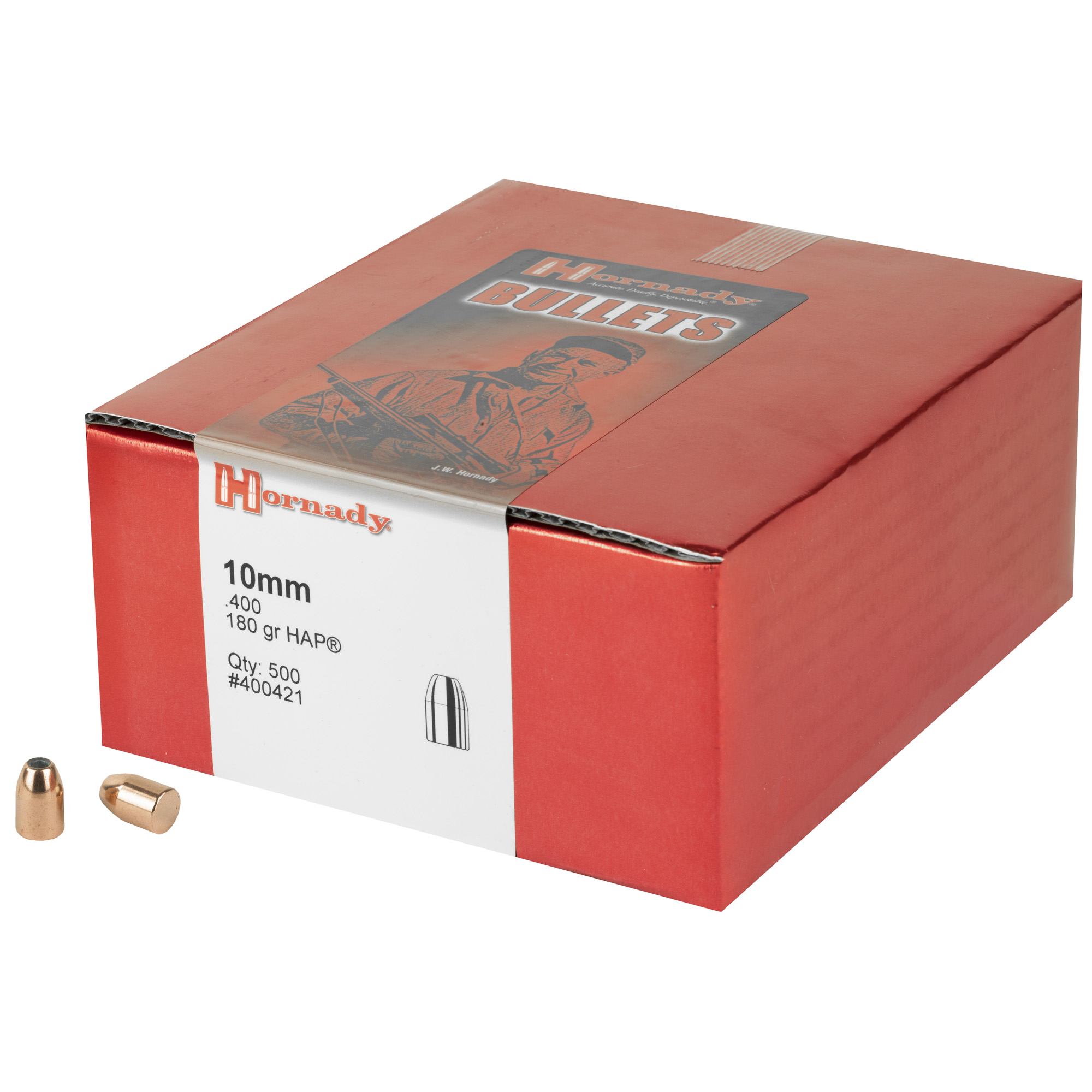 Hornady HAP Bullets 10mm .400 180 gr. HAP 500 box