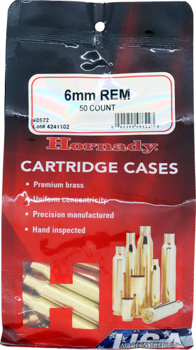 Hornady Rifle Cartridge Cases 6mm Rem. Unprimed 50 pk.