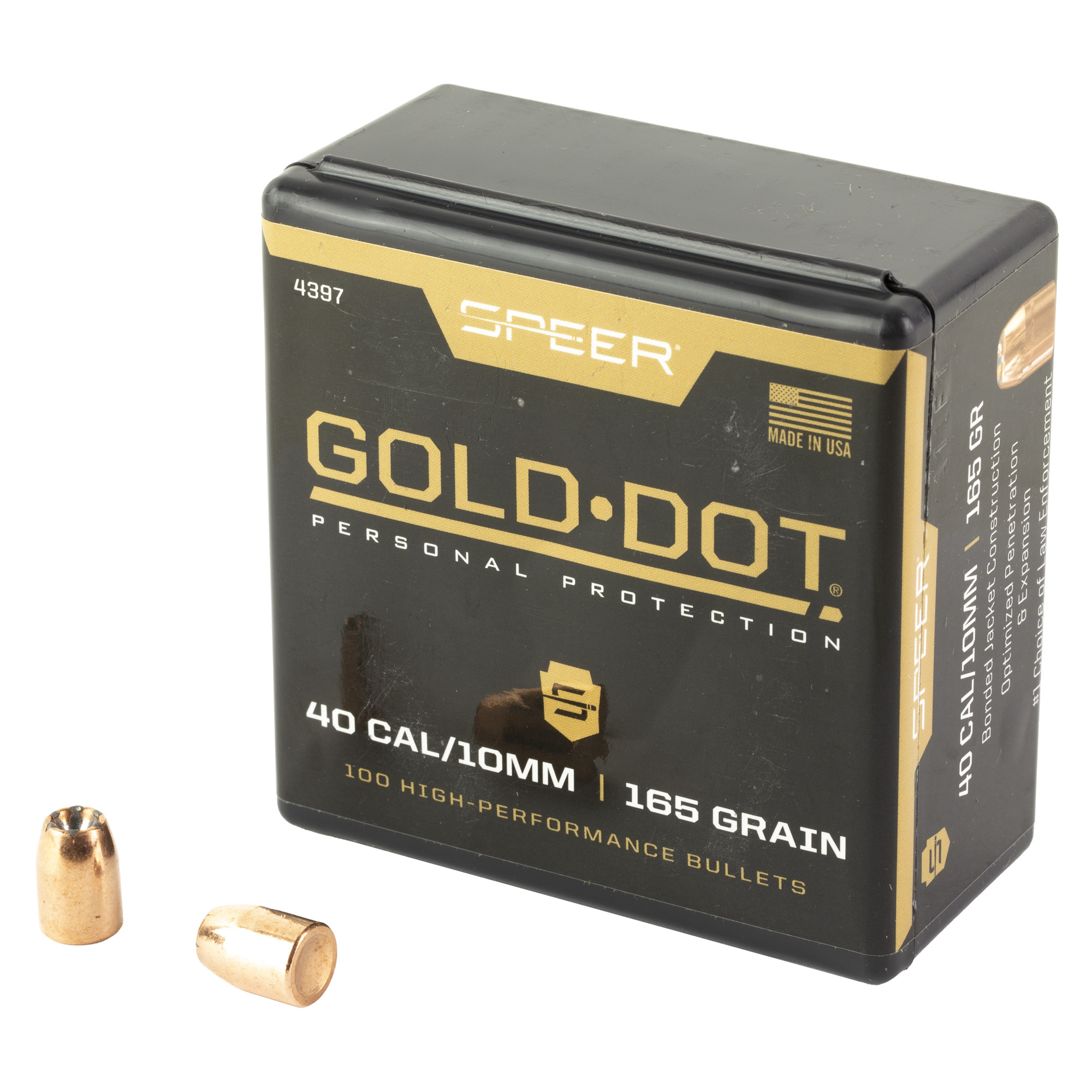 Speer 4397 Gold Dot Personal Protection 40 Caliber .400 165 GR Hollow Point 100 Box