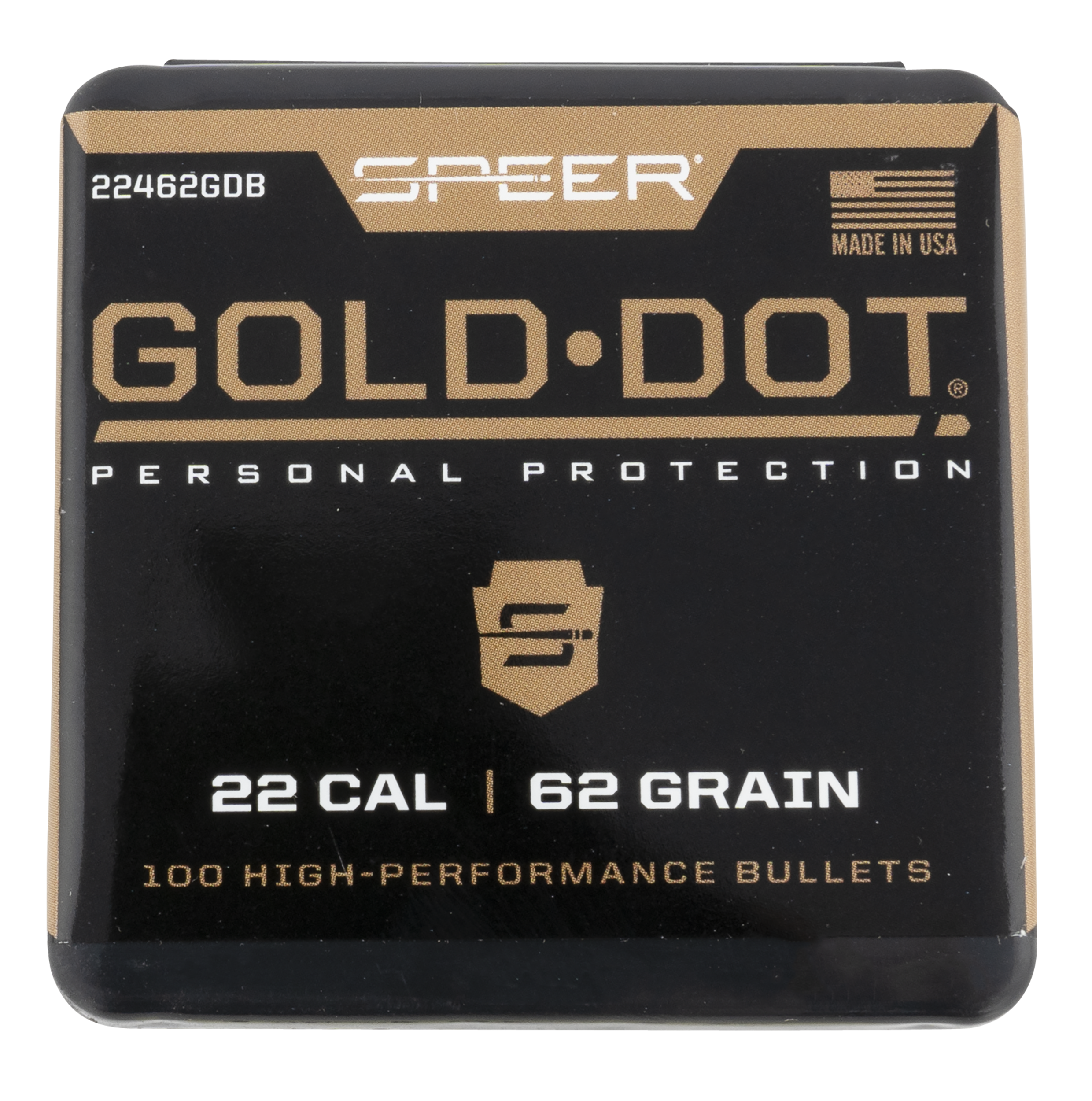 SPEER GOLD DOT BULLETS 224-62-GR 100/BX