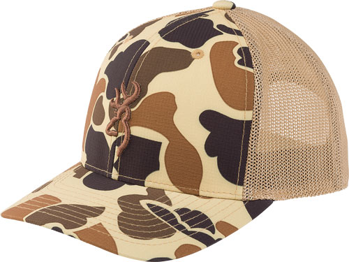 Browning Cupped Up Mesh Cap Vintage Tan Camo