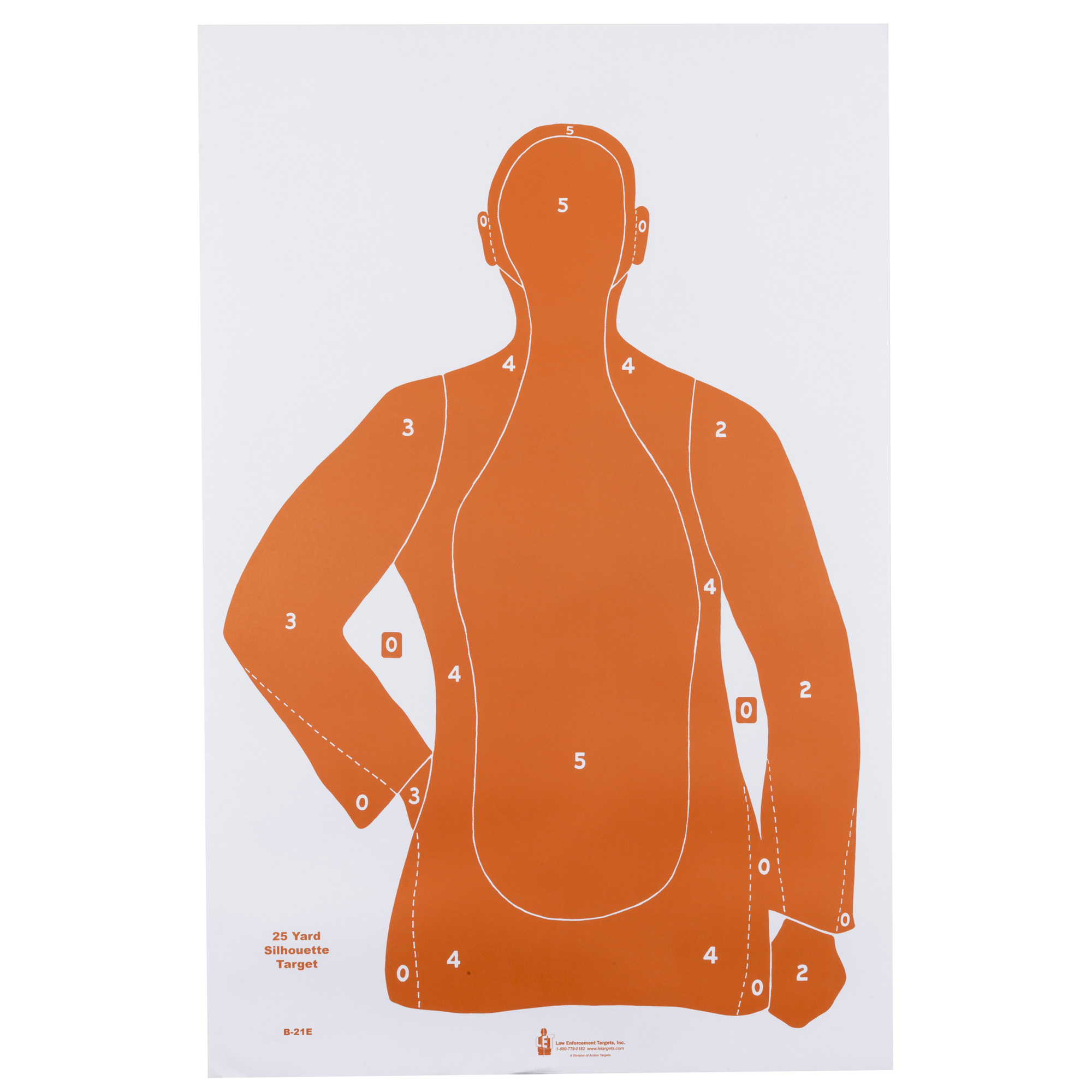 Action Target B21EORANGE100 Qualification  Silhouette Paper 23" x 35" Orange 100 Per Box