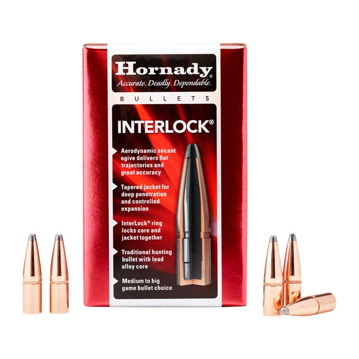 Hornady 3501 InterLock  35 Cal .355 170 gr Spire Point 100 Per Box/ 15 Case