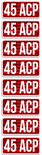 MTM Ammo Caliber Labels 45 ACP Red 8/ct