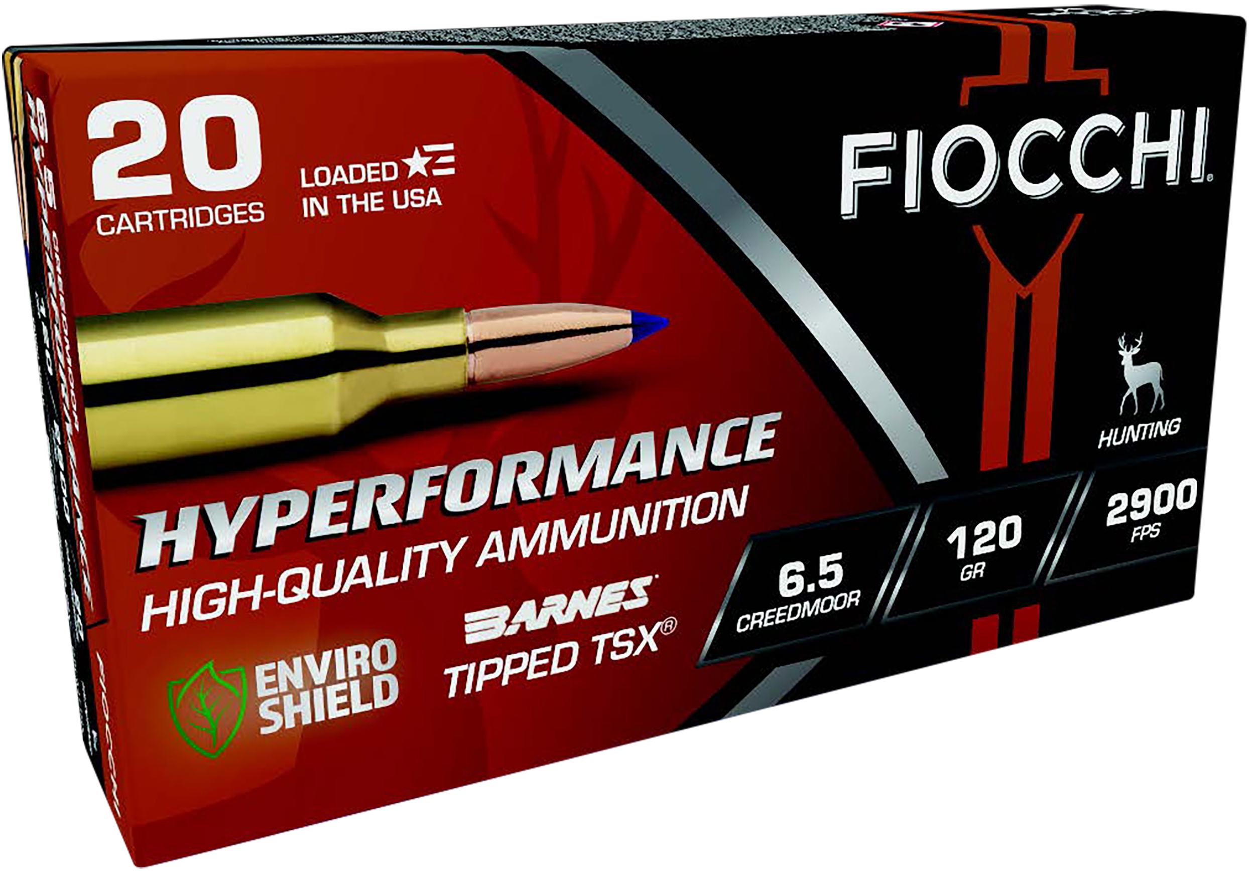 Fiocchi Hyperformance 6.5 Creedmoor Barnes Tipped Tsx 120 Grain 20 Rounds