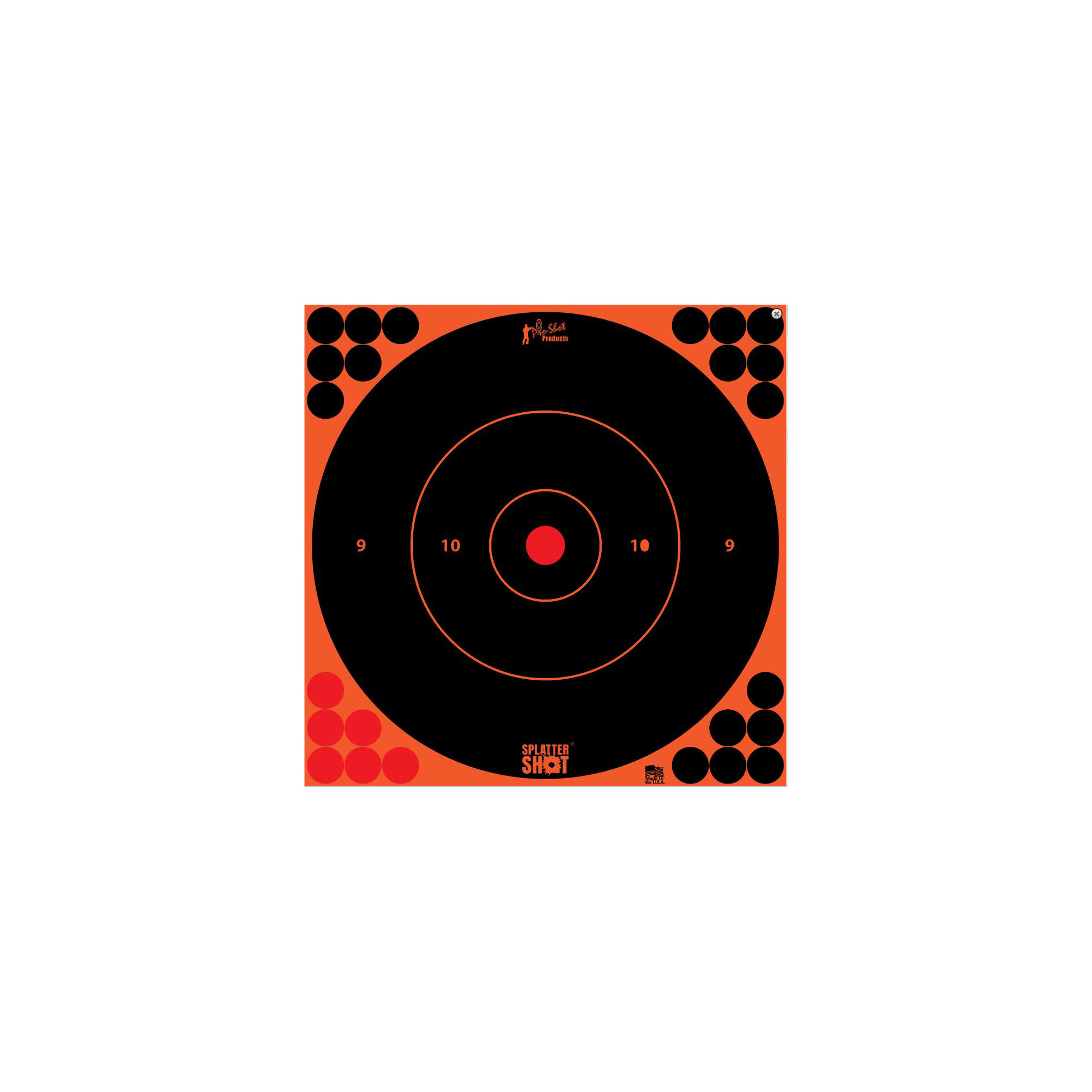 Pro-Shot 12BORNGE5PK SplatterShot  Self-Adhesive Paper Black/Orange  12" Bullseye 5 Pack