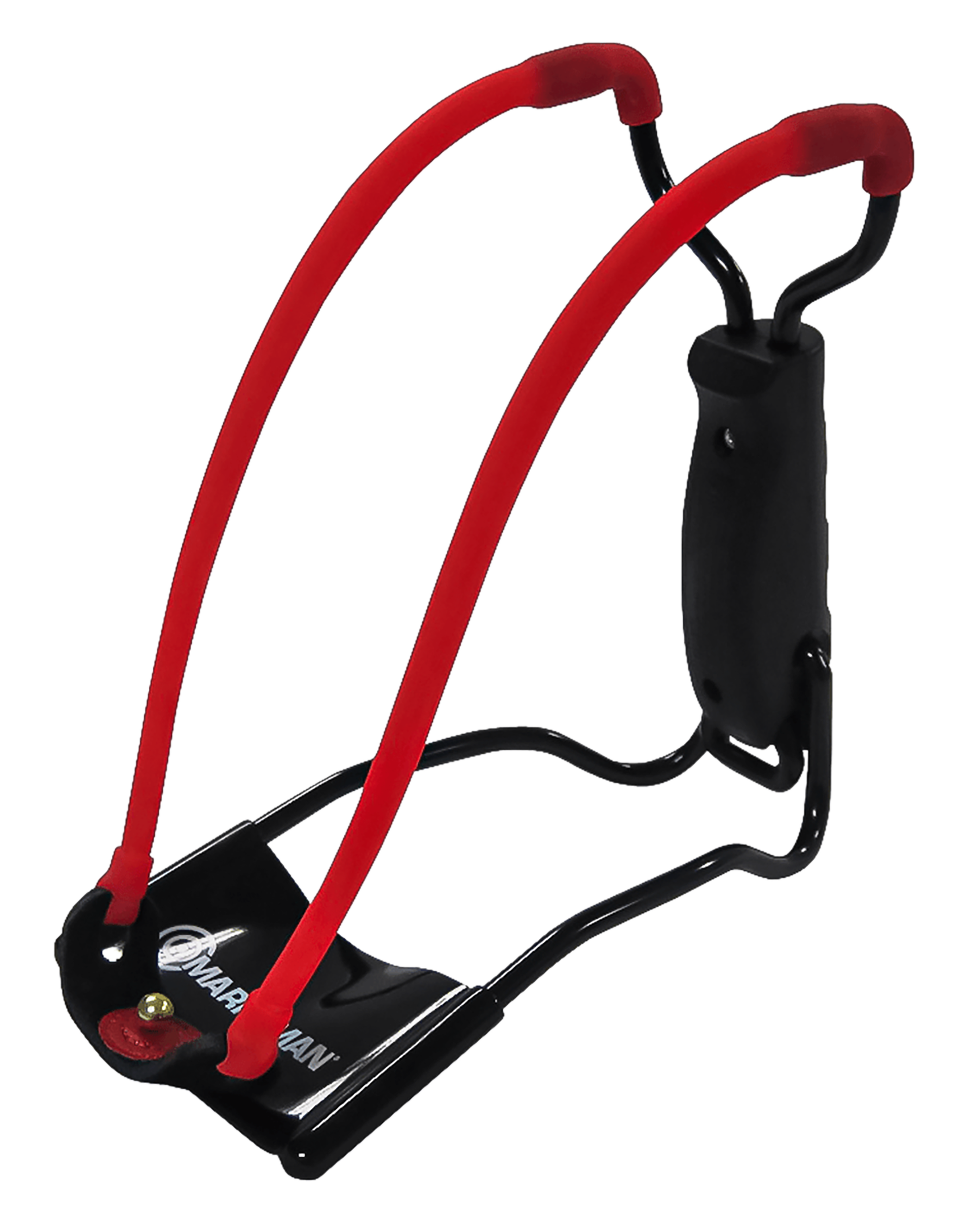 Marksman 3055 Marksman 3055 Folding Slingshot Red Hyper-Velocity Band Black Molded Handle