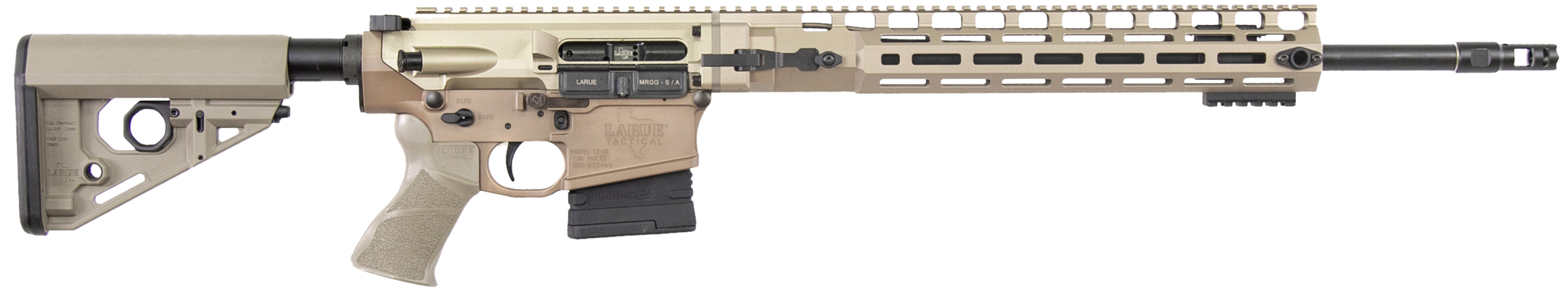 Larue Tactical LTMRGGS308W20FDELC LT10  MRGG MLOK 6.5 Creedmoor 10+1 20"  Stealth Fluted Barrel Black