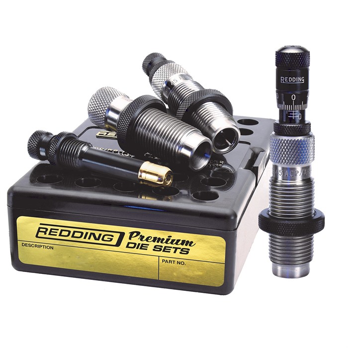 Redding Premium Handgun Die Set for Straight Wall Cases - .45 Colt