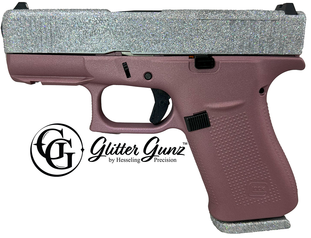 Glock G43x MOS 9mm Luger 3.41 inch 10 Round Blush Diamond Glitter Finish