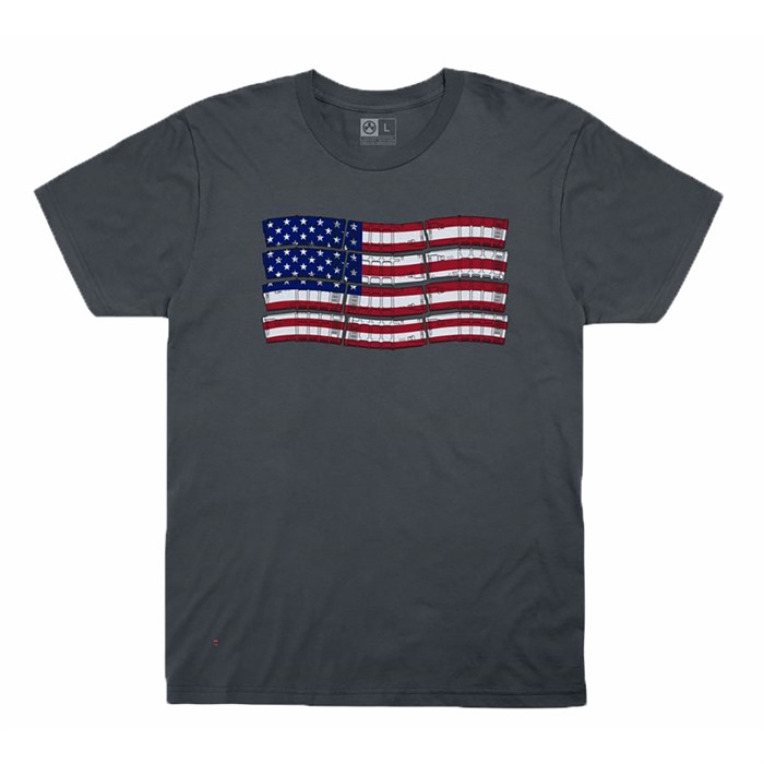 PMAG-FLAG COTTON T-SHIRT CHARCOAL MEDIUM