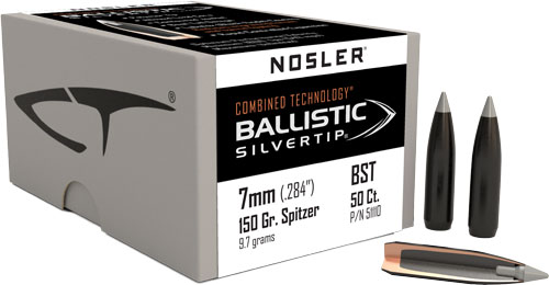 Nosler Ballistic Silvertip Hunting Bullets 7mm 150 gr. Spitzer Point 50 pk.