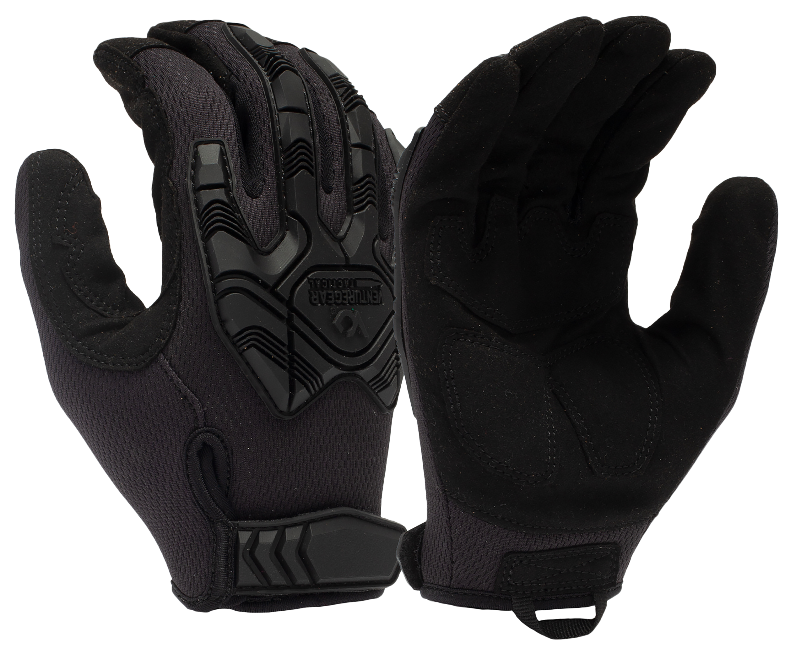 Pyramex VGTG40BX2 Impact Operator Heavy-Duty Black Synthetic Leather XXL Hook & Loop