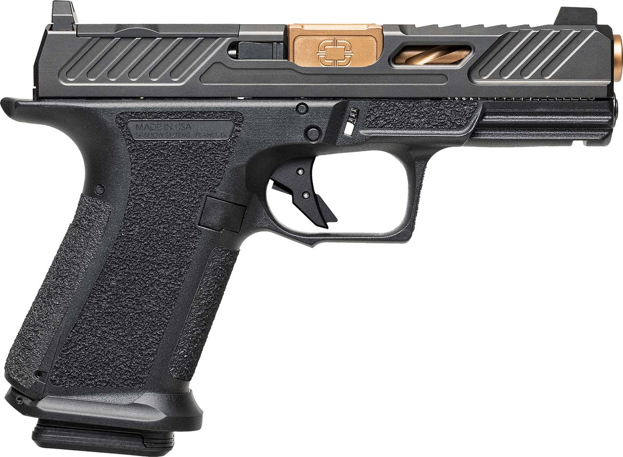 Shadow Systems SS1039CA MR920 Elite 9mm 10+1 Bronze TICN Black Nitride Optic Cut/Serrated/Window Cut Stainless Steel Slide Black Black Interchangeable Backstrap Grip *CA Compliant
