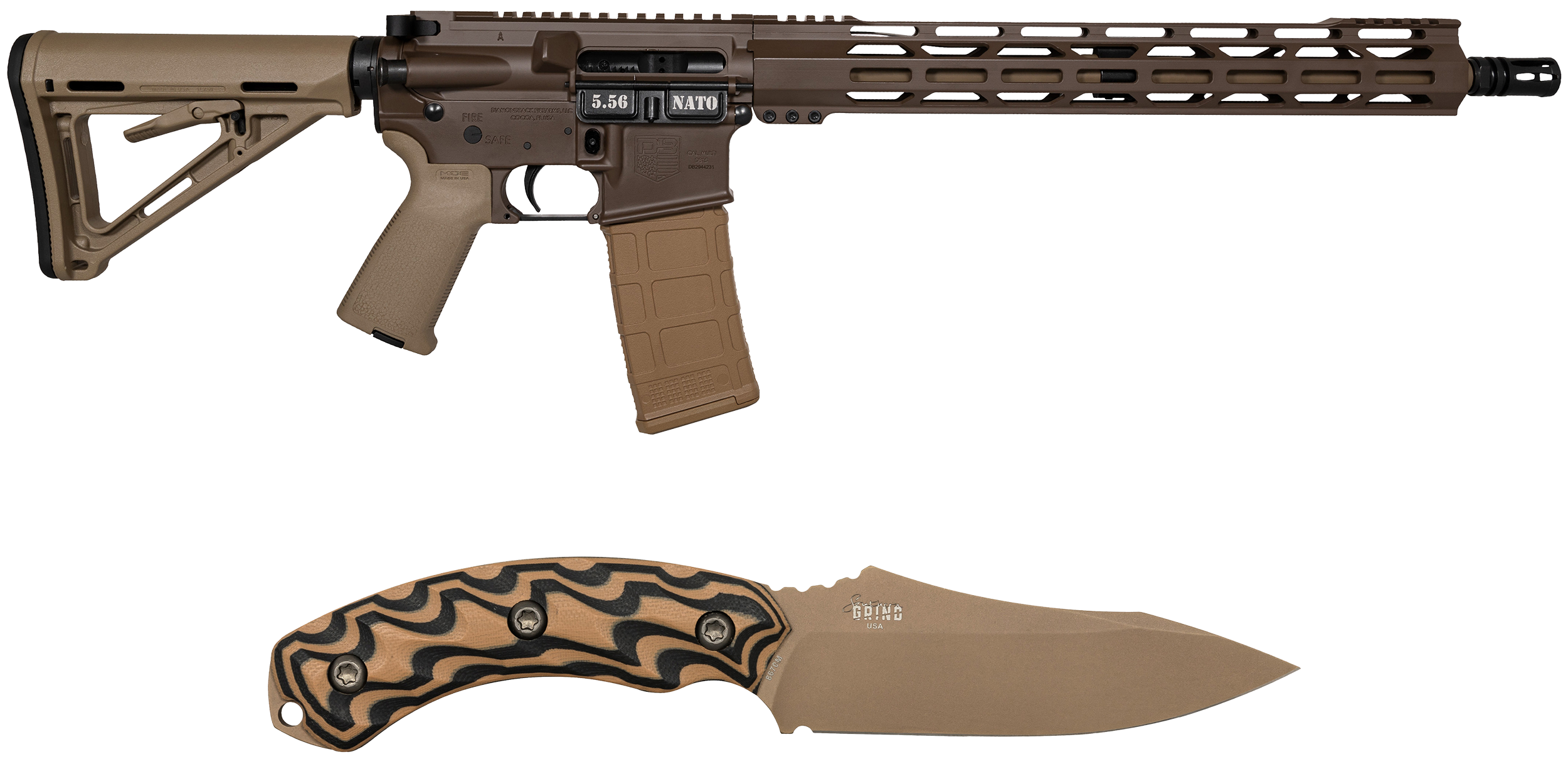 Diamondback DB15 5.56 NATO 16 in 30rd Flat Dark Earth Brown Finish