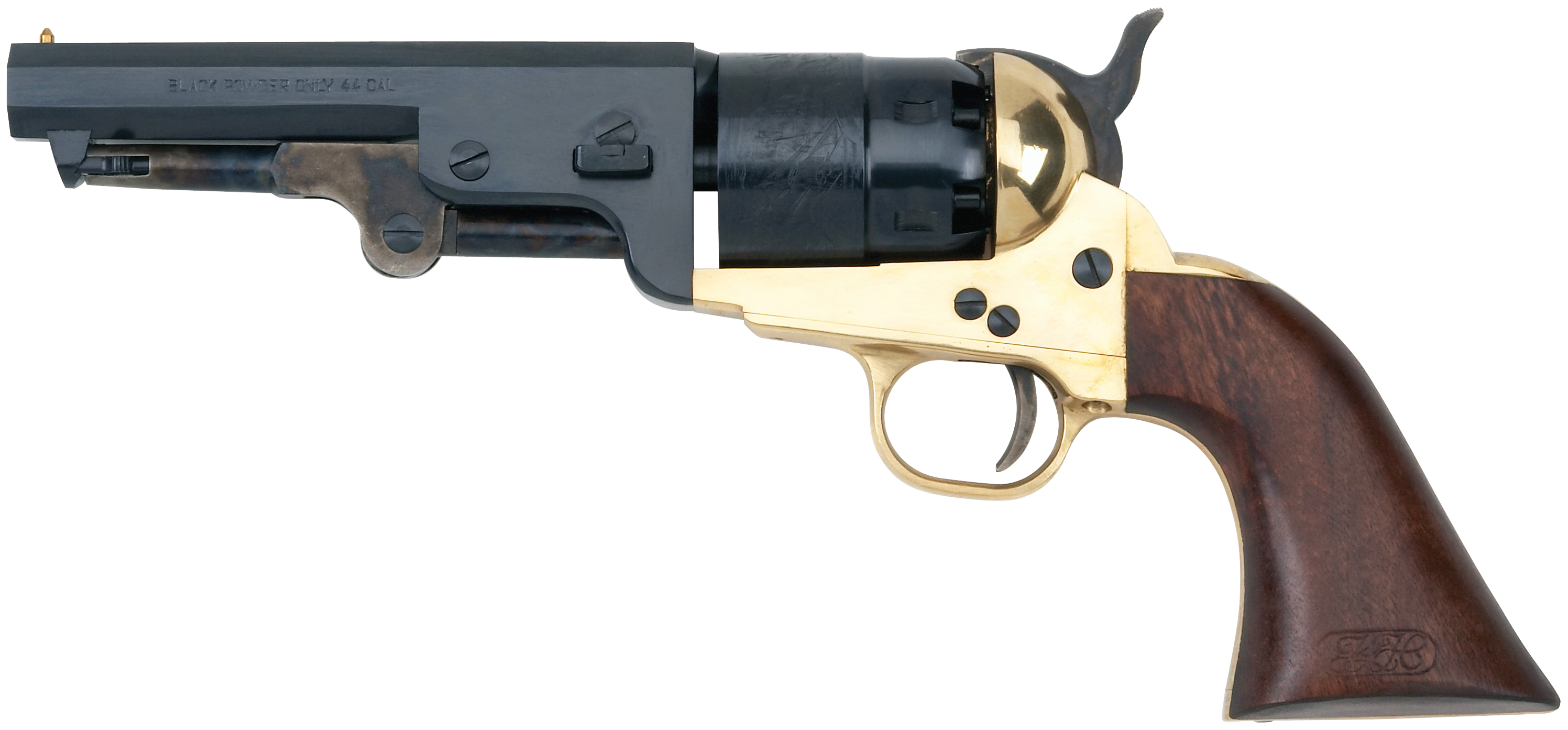 Pietta PF51BR44512 1851 Sheriff 44 Cal 5.50" 6rd Shot Brass Frame, Blued Cylinder, Blued Octagon Barrel, Walnut Grip