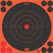 Pro-Shot 8BORNG6PK SplatterShot  Self-Adhesive Paper Black/Orange 8" Bullseye 6 Pack