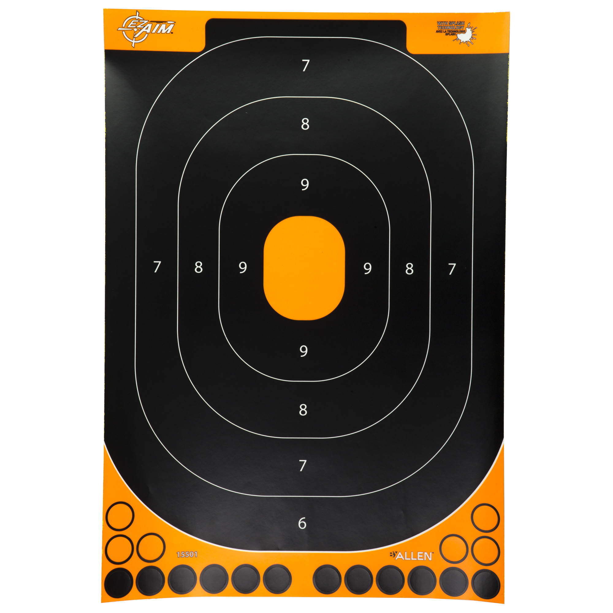EZ-Aim 1550110 Splash Reactive  Self-Adhesive Paper Black/Orange 12"x18" Silhouette 10 Pack
