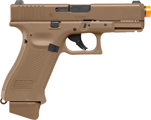 Umarex Glock Air Guns 2276338 G19X Gen5 Air Soft CO2 6mm, 14+1, Steel Slide, Coyote Tan Polymer Frame, Coyote Polymer Grips
