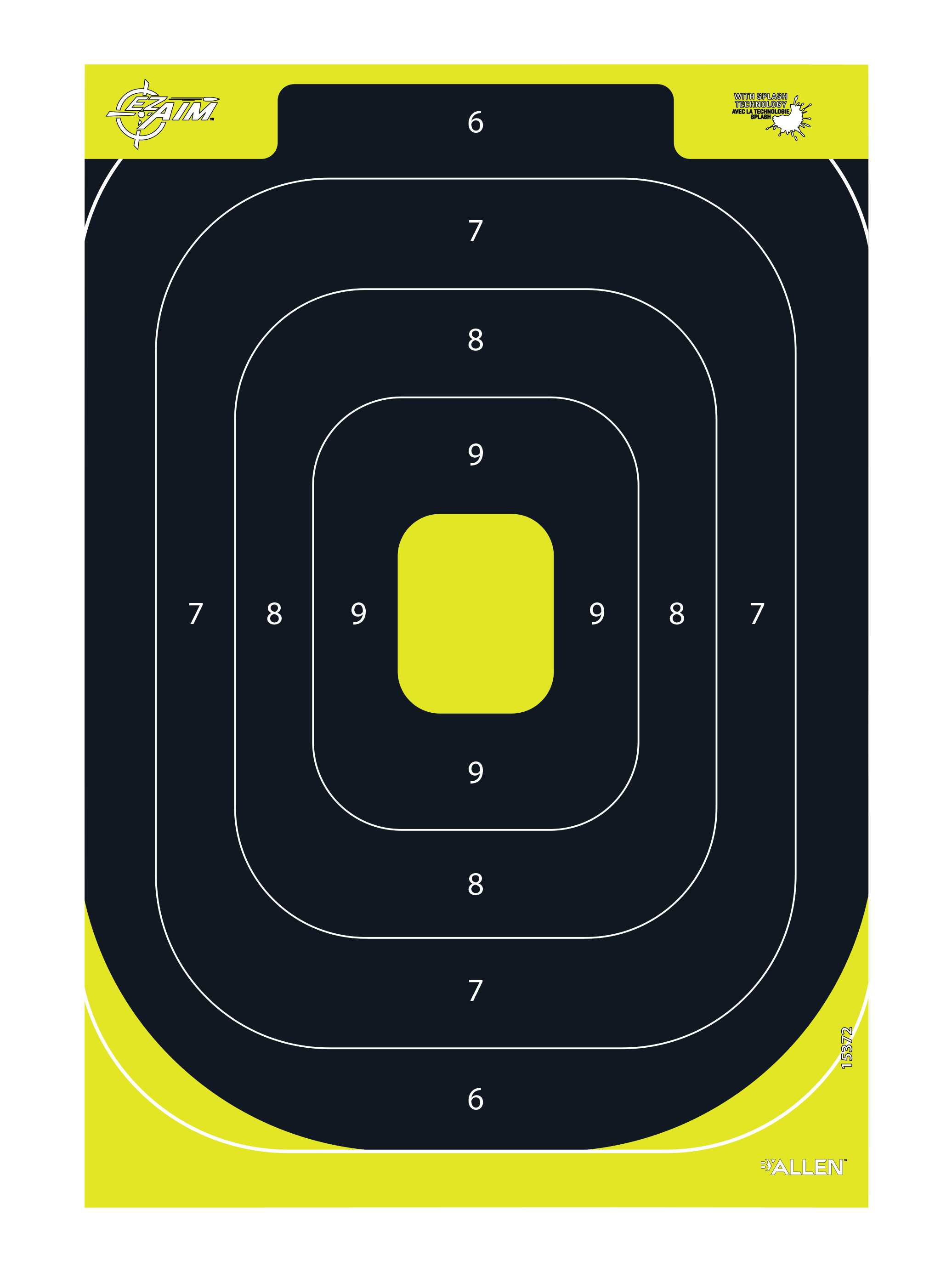 EzAim Splash IPSC Silhouette Targets 12x18 8 pk.