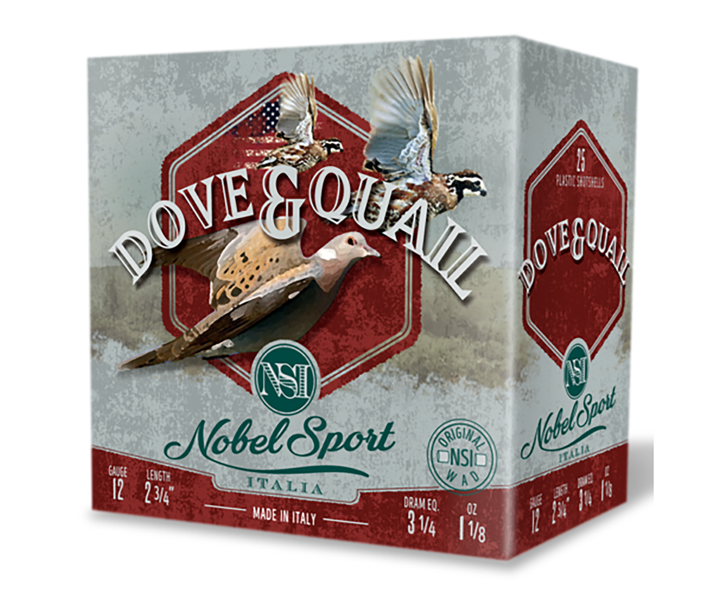 Nobel/Eurosports LLC ANSF1275 Dove & Quail  12Gauge 2.75" 1 1/8oz 7.5Shot 250rds/Box