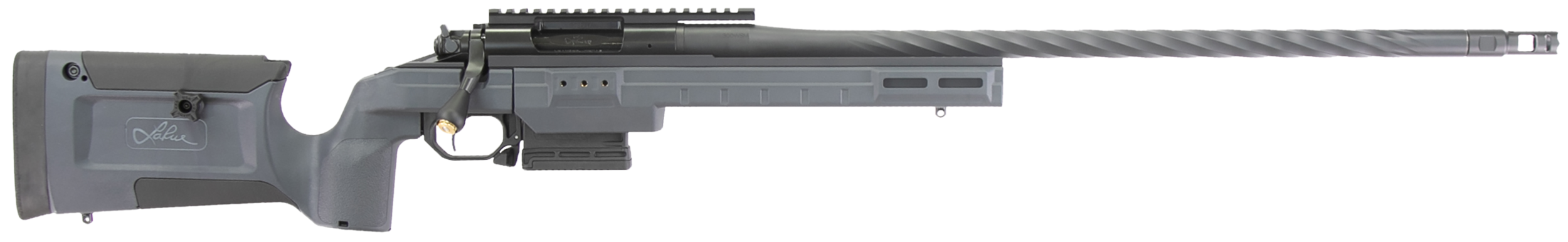 Larue Tactical LTKRGSIETE300WSM24GRY Siete Magnum 300 WSM 3+1 24" Sendero Fluted Barrel Gray