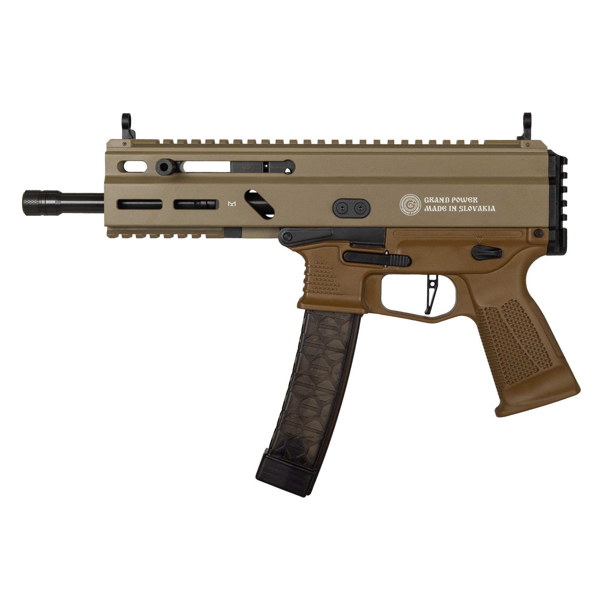 Grand Power Stribog SP9A3 9mm 8" 30 Rounds Flat Dark Earth